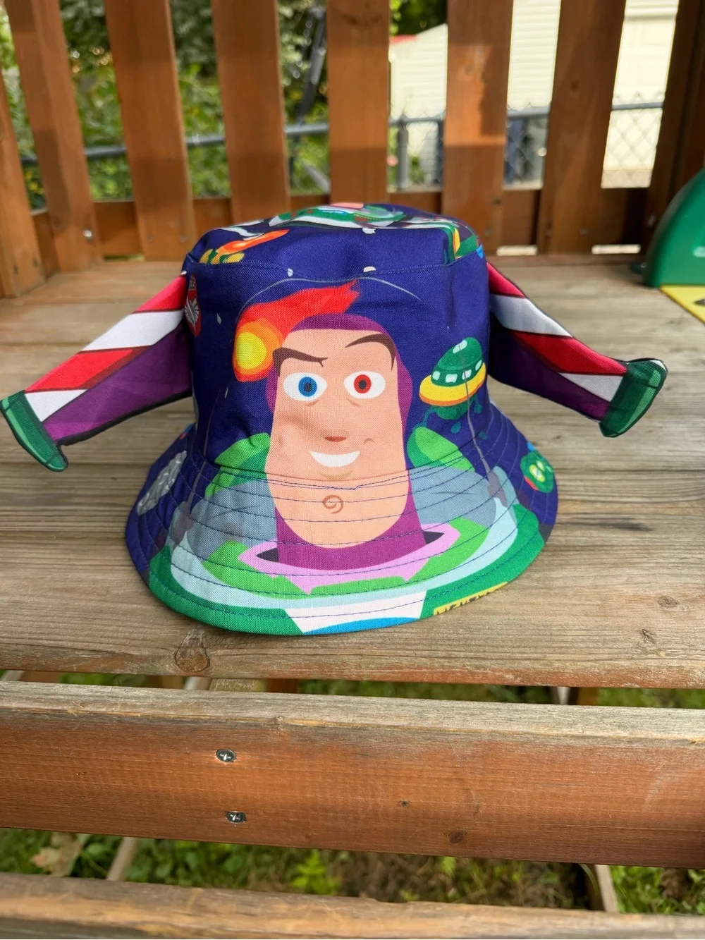 Buzz Lightyear Kids' Space Bucket Hat with Green & Red Accents